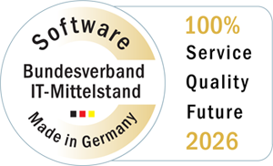 Siegel "Software made in Germany 2026" (Bild: Bundesverband IT-Mittelstand / Bitmi)