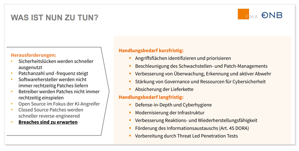 Schutz & Maßnahmen gegen KI-Angriffe (Screenshot: Finanzmarktaufsicht & Österreichische Nationalbank)