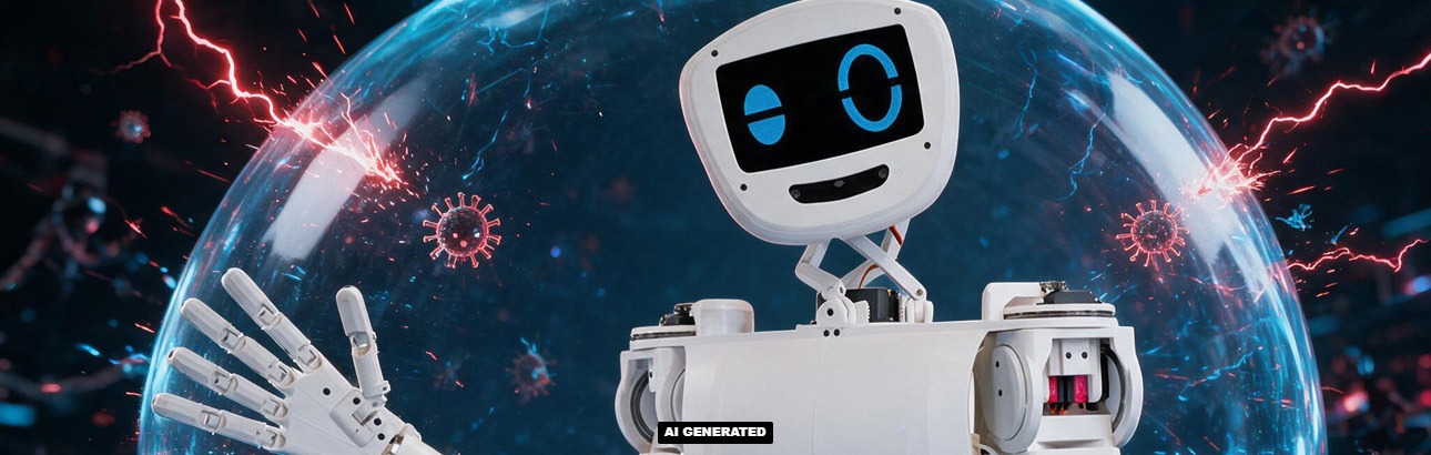 Roboter Systemhärtung - Symbolbild (Bild: Magnific AI)