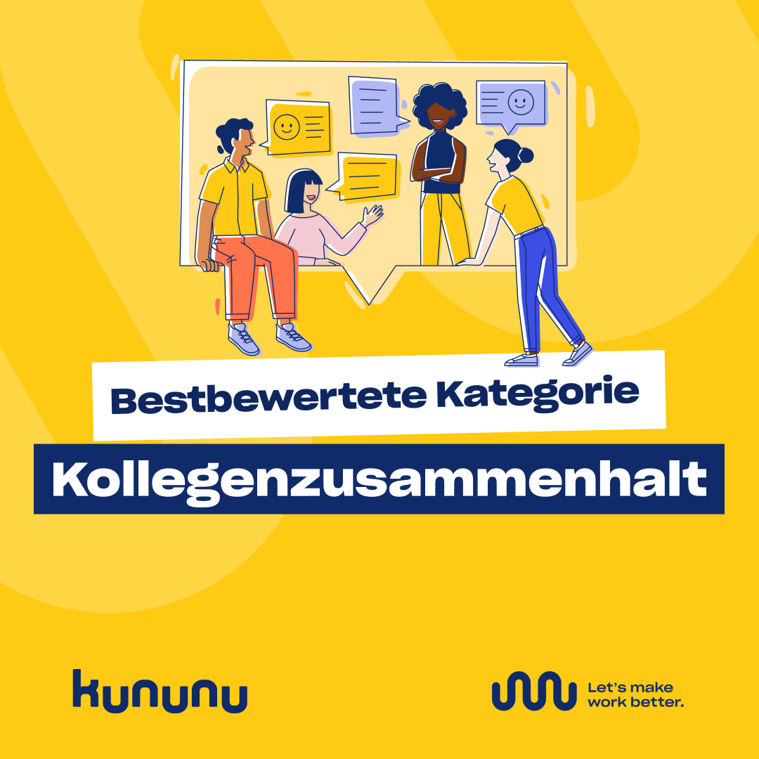 Kununu Auszeichnung 2026 Kollegenzusammenhalt (Bild: Kununu)